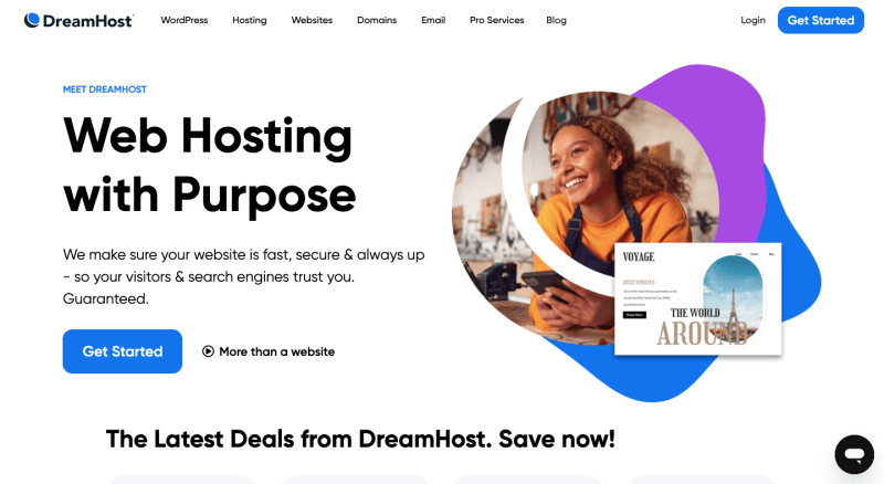 dreamhost-hébergement-gratuit-organisations à but non lucratif