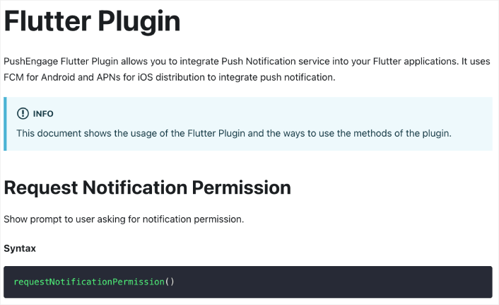 PushEngage Flutter SDK