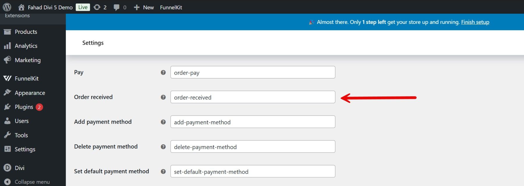 Punkt końcowy realizacji transakcji woocommerce