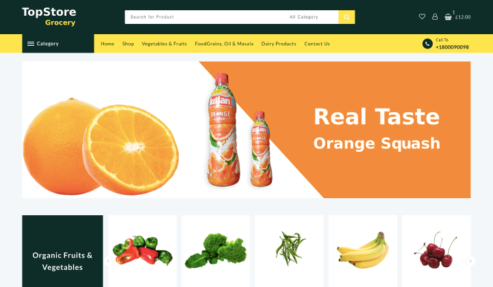 Grocery shop WordPress Theme