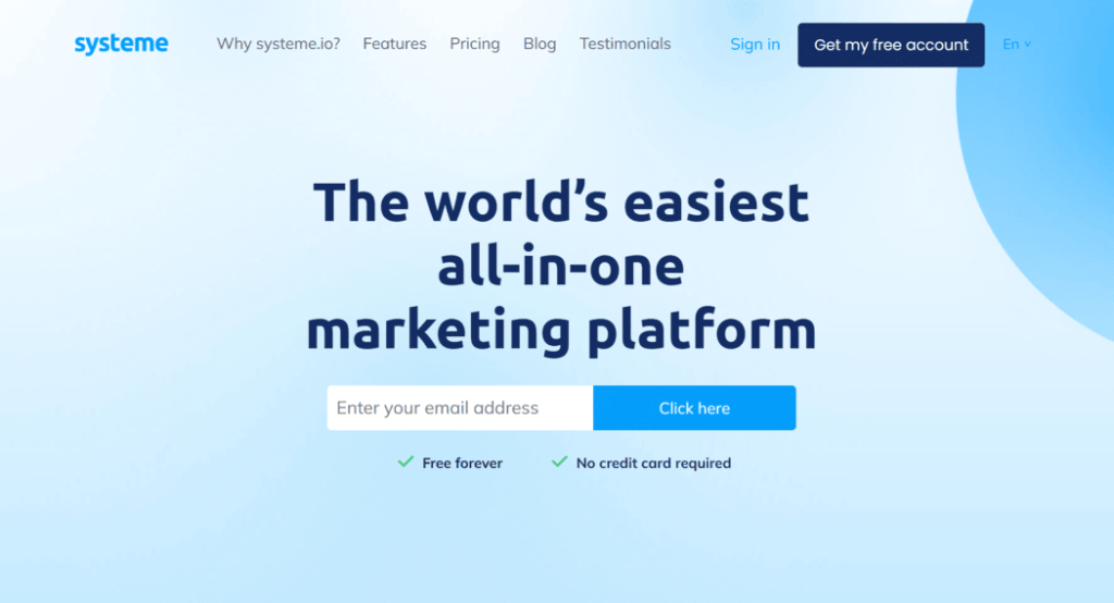 System.io is one of the best sales funnel builder available.