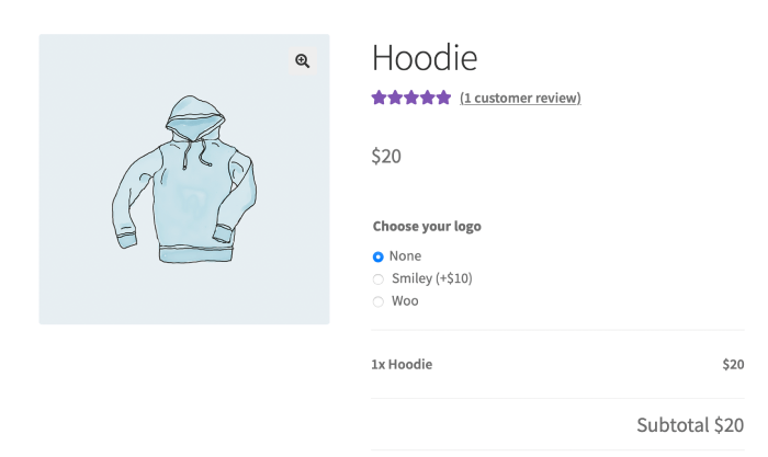 woocommerce product addons