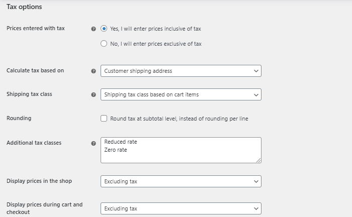 tax options