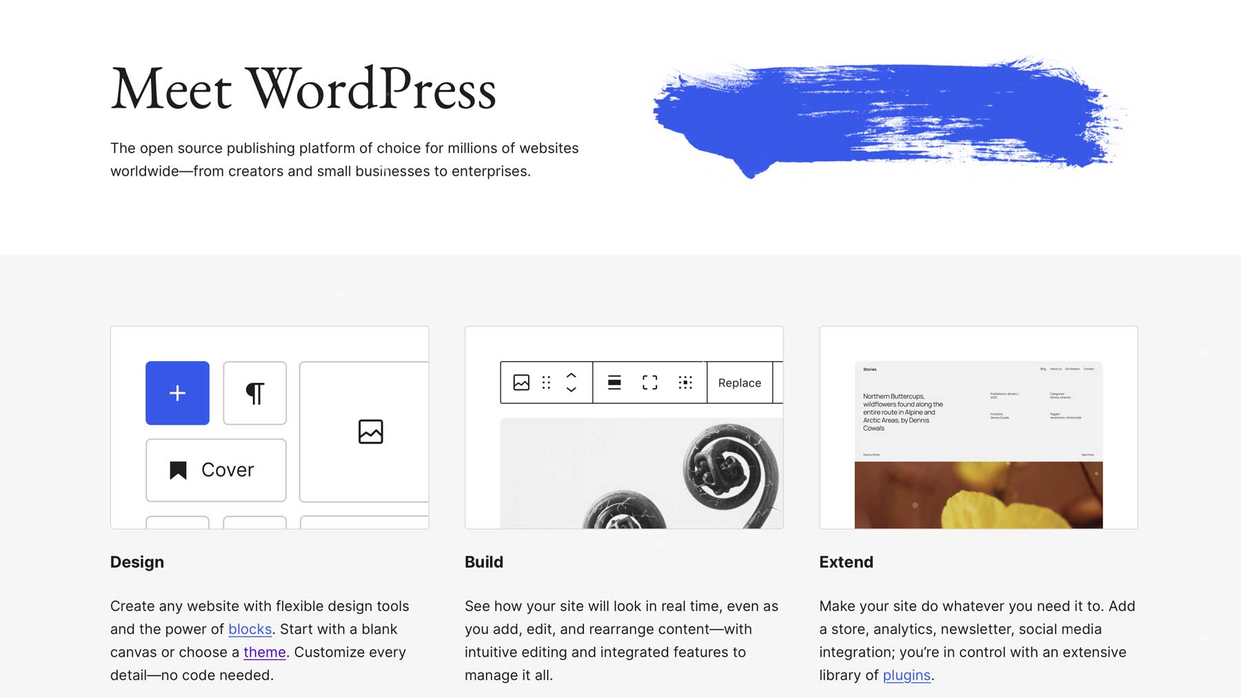 crie um blog com WordPress