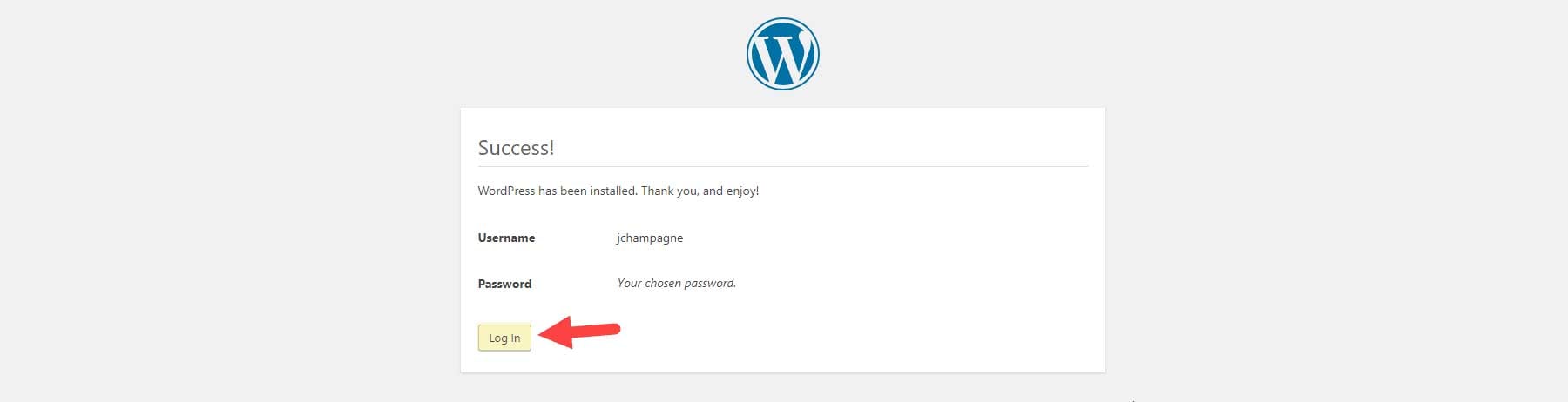 berhasil menginstal wordpress