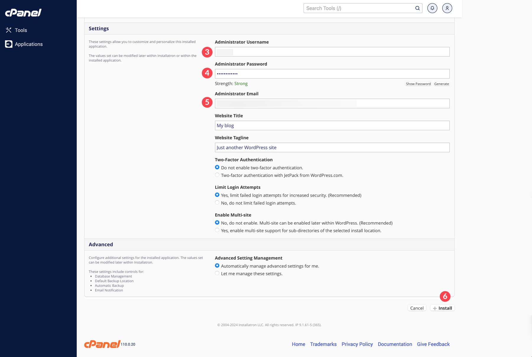 Bidang direktori WordPress