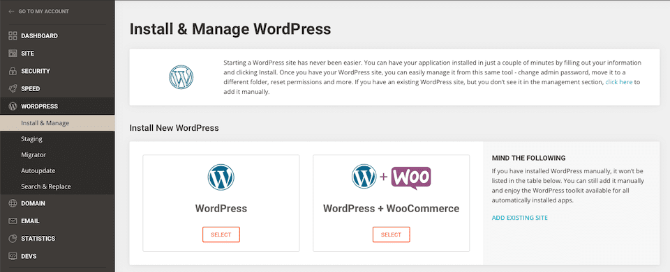 menginstal dan mengelola siteground wordpress