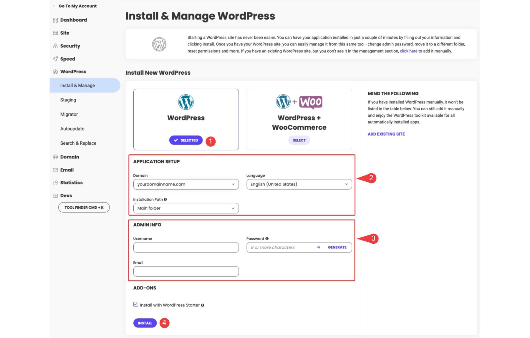 instalasi situs web wordpress