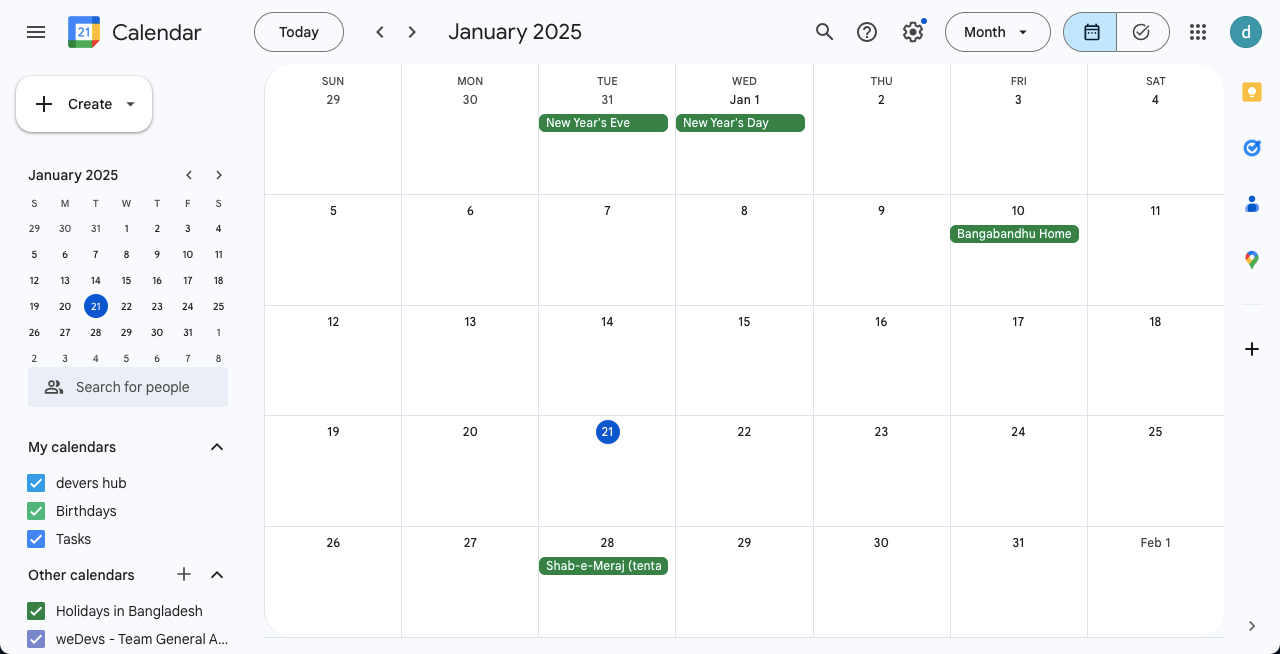 Google Kalender untuk produktivitas