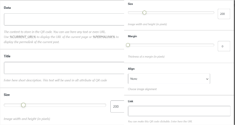 shortcodes ulitmate qr code customization