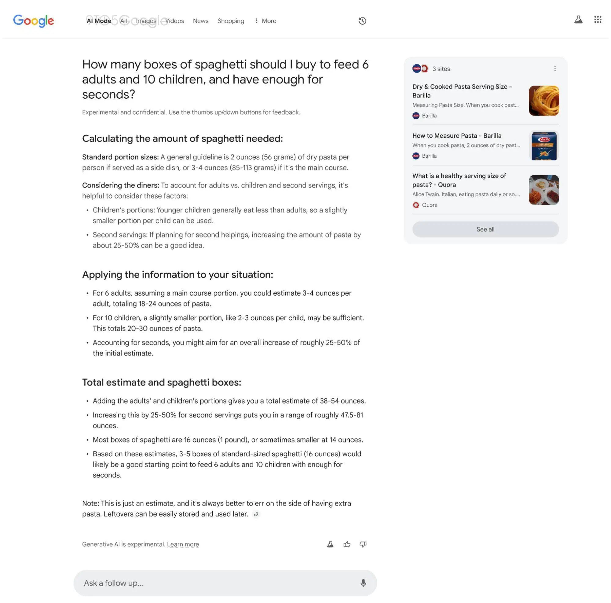 9to5googleからのGoogle検索のAIモード