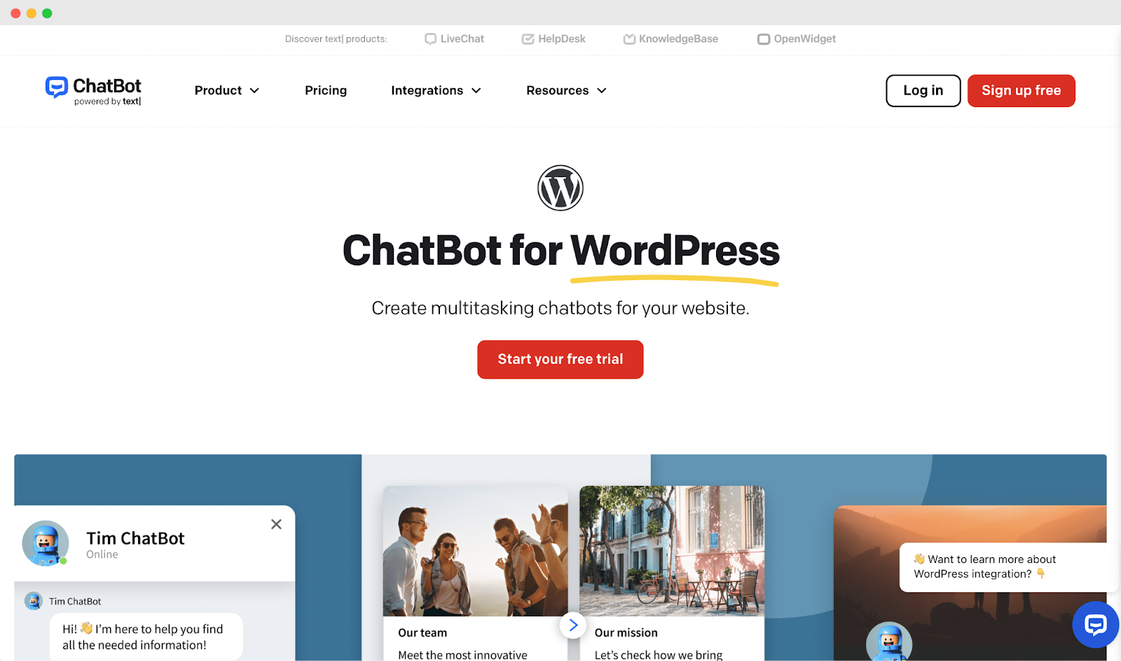 AI-Powered Chatbots for WordPress Site