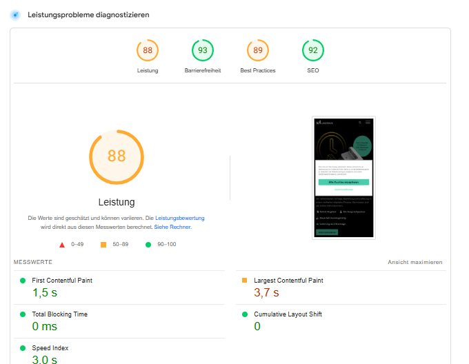 PagesSpeed Insights Score from Mobile  - ソース   