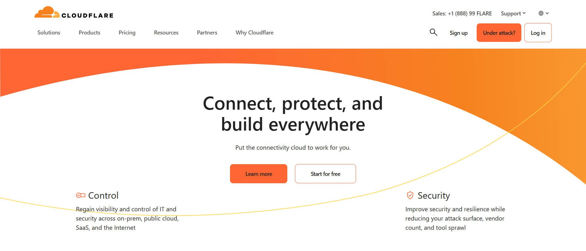 CloudFlare - Homepage - gennaio 2025