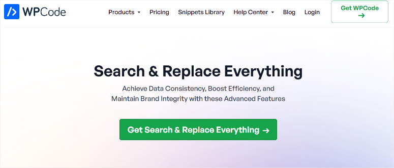 search and replace everything homepage