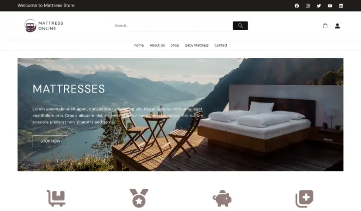 Vayu mattress block theme