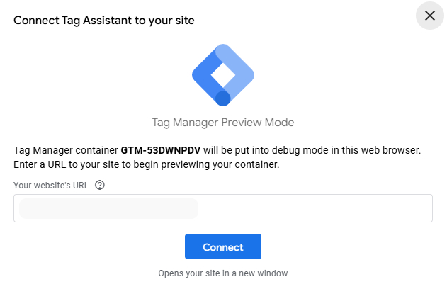 Google Tag Manager Connect Site