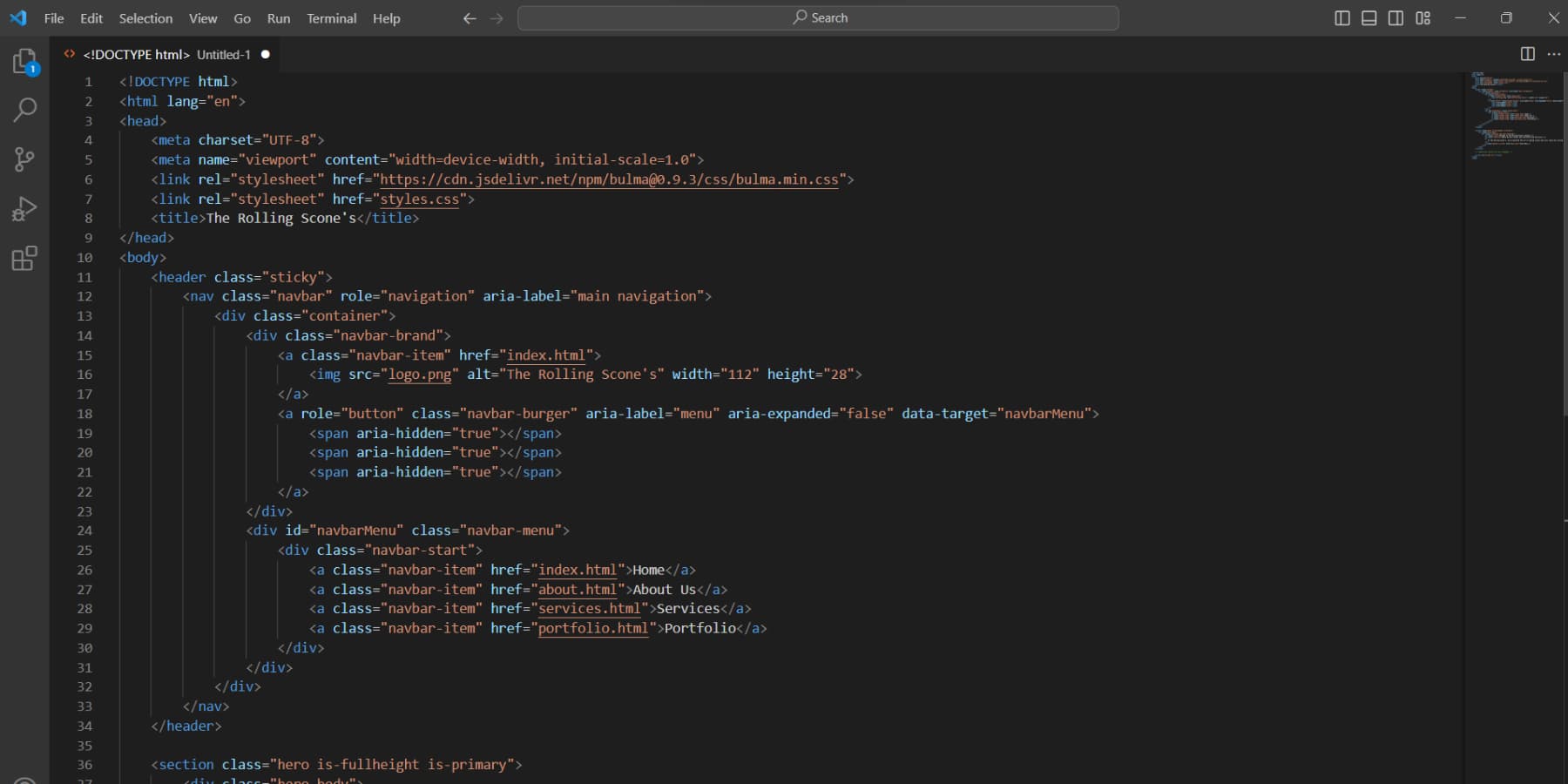 Ein Screenshot des von ChatGPT im Visual Studio -Code generierten Code