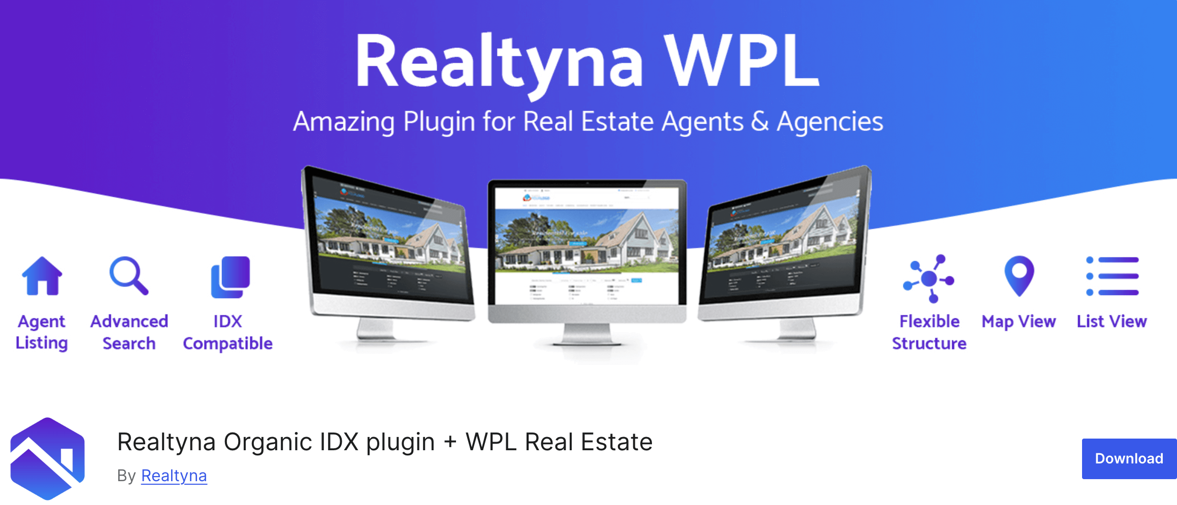 이것은 RealTyna WPL 플러그인의 스크린 샷입니다