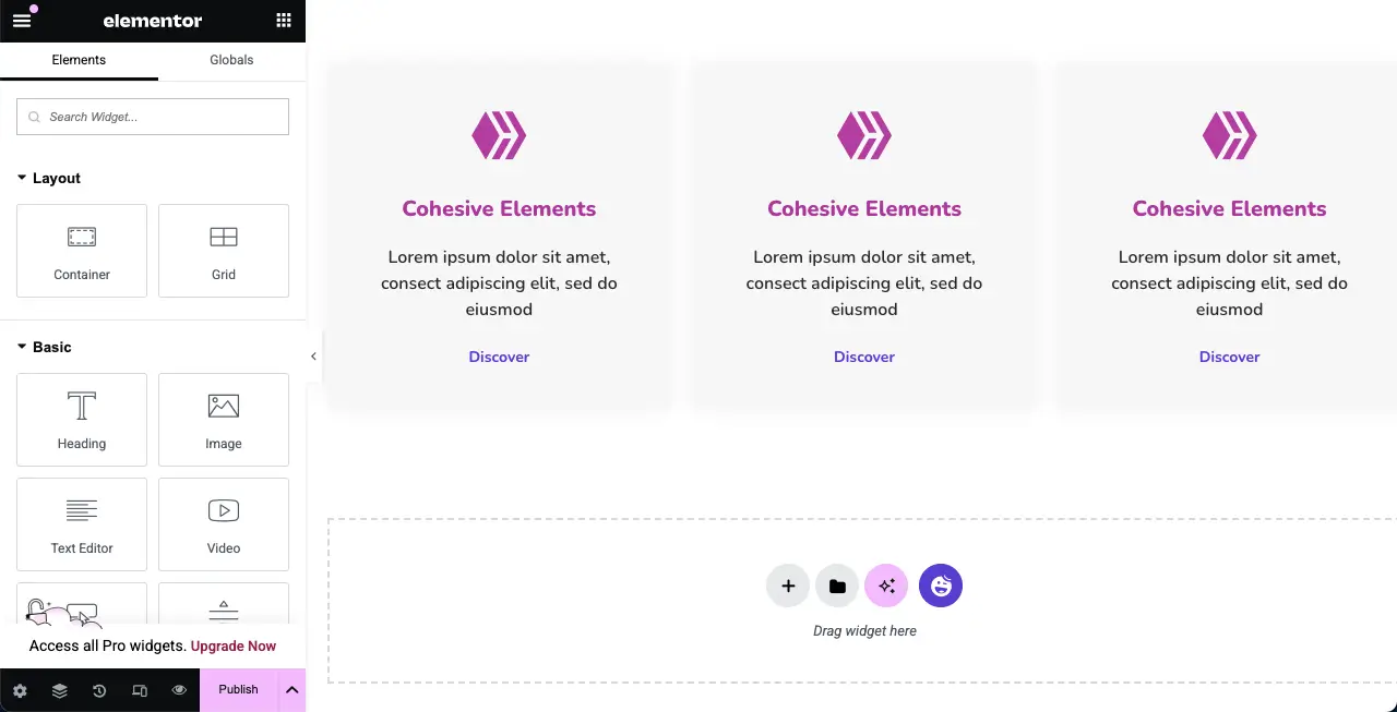 Cómo crear un cuadro de características en WordPress con Elementor 22 Blank boxes are deleted