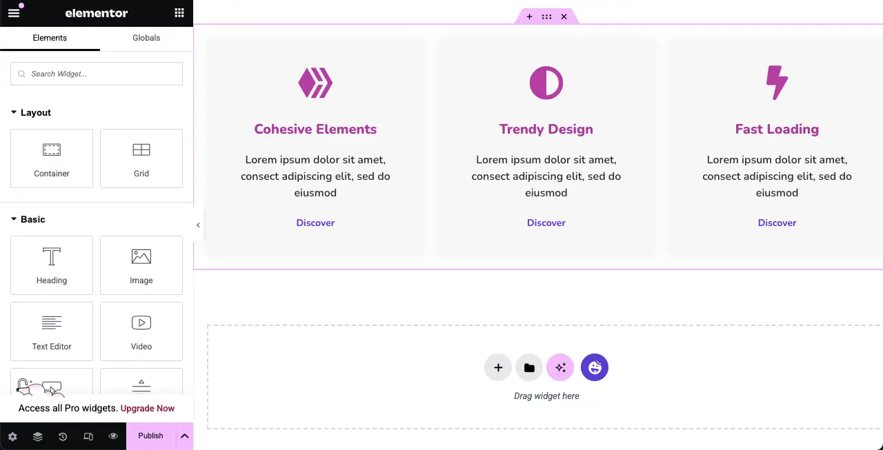 Cómo crear un cuadro de características en WordPress con Elementor 23 Edit Content on the Feature Boxes