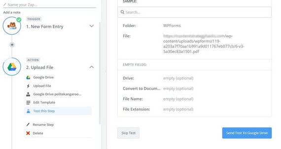 zapierでグーグルドライブにワードプレスをアップロード