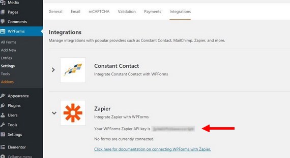 wordpress te permite usar zapier para subir a google drive