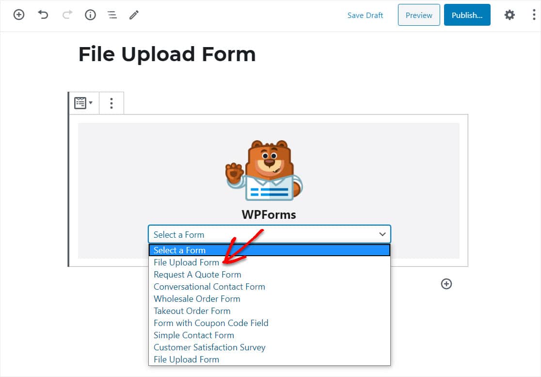 แทรกไฟล์ อัพโหลด แบบฟอร์ม แนะนำเว็บไซต์ wordpress