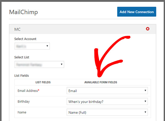 campos personalizados de mailchimp wordpress