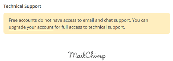 การสนับสนุน MailChimp