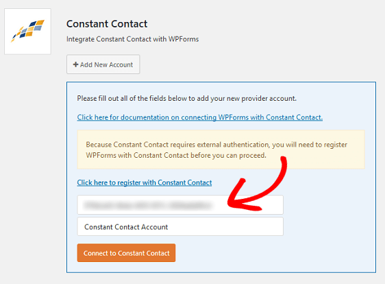 Code d'autorisation de contact constant