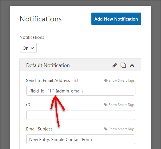 notifications de formulaire avec plusieurs e-mails