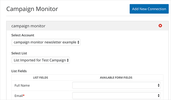 Elenco email del monitoraggio della campagna