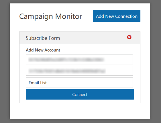 Conectați Campaign Monitor la WPForms