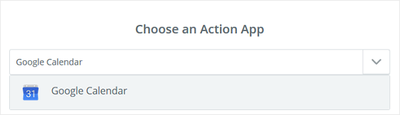 Aplicación Google Calendar Action