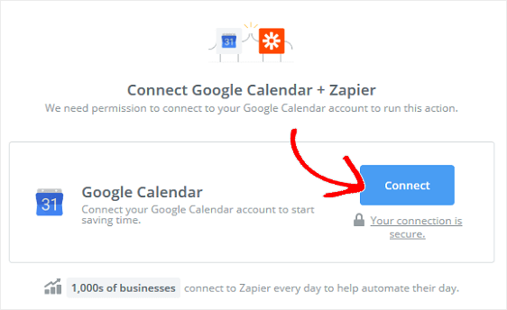 將 Google 日曆連接到 Zapier 應用程序