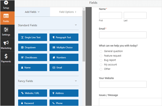 Support-Ticket-Formular