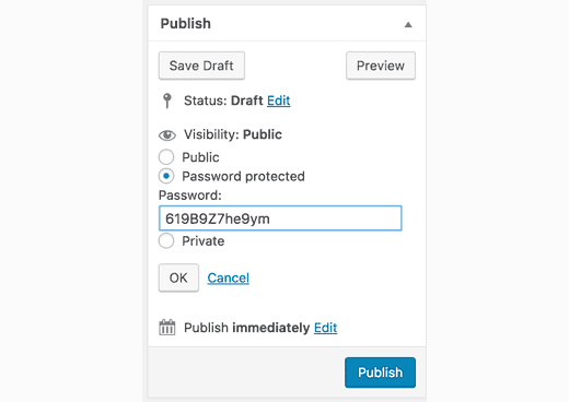 proteger con contraseña formularios de wordpress