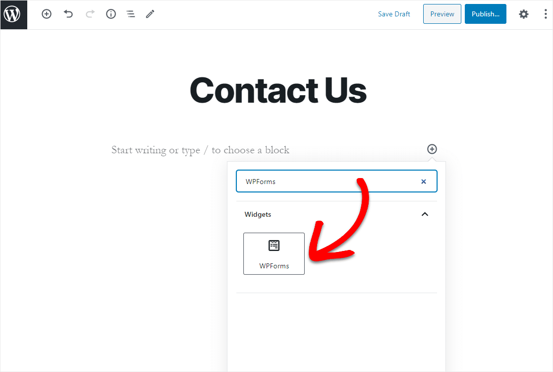 contactați-ne pagina adăugați formular cu widget