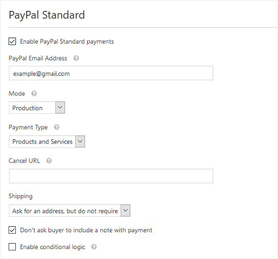 configurați setările paypal