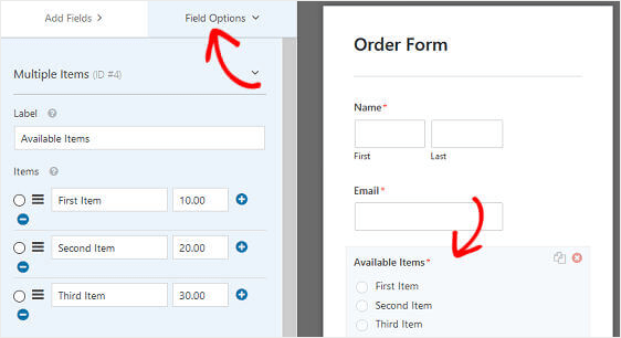 sesuaikan bidang formulir