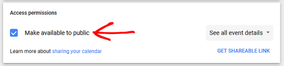 Kalender öffentlich machen