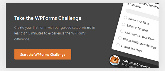 prompt de desafio wpforms