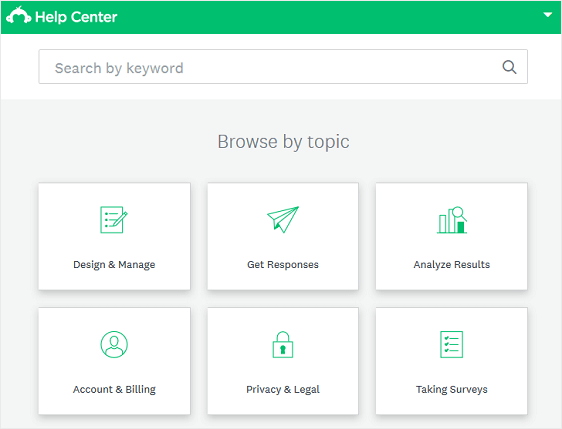 справочный центр SurveyMonkey