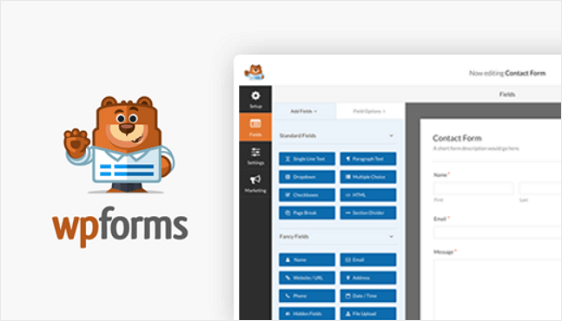 Плагин контактов WordPress WPForms