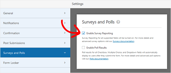 configuración de encuestas y sondeos