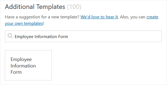 templat formulir informasi karyawan