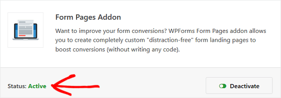 addon halaman formulir wpforms