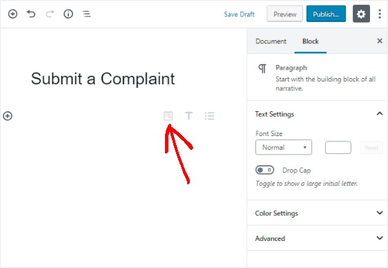 add-complaint-form-to-new-page