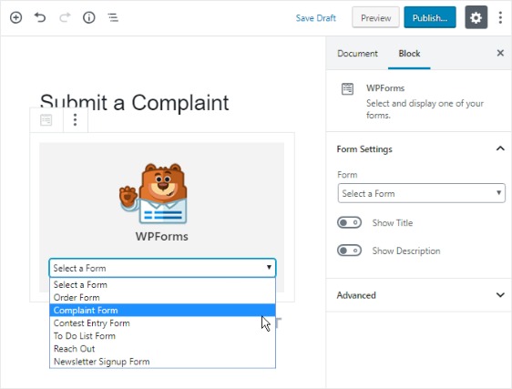 ส่ง-a-complaint-form-wpforms-dropdown